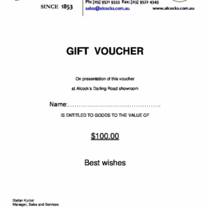 $100.00 Gift Vouchers