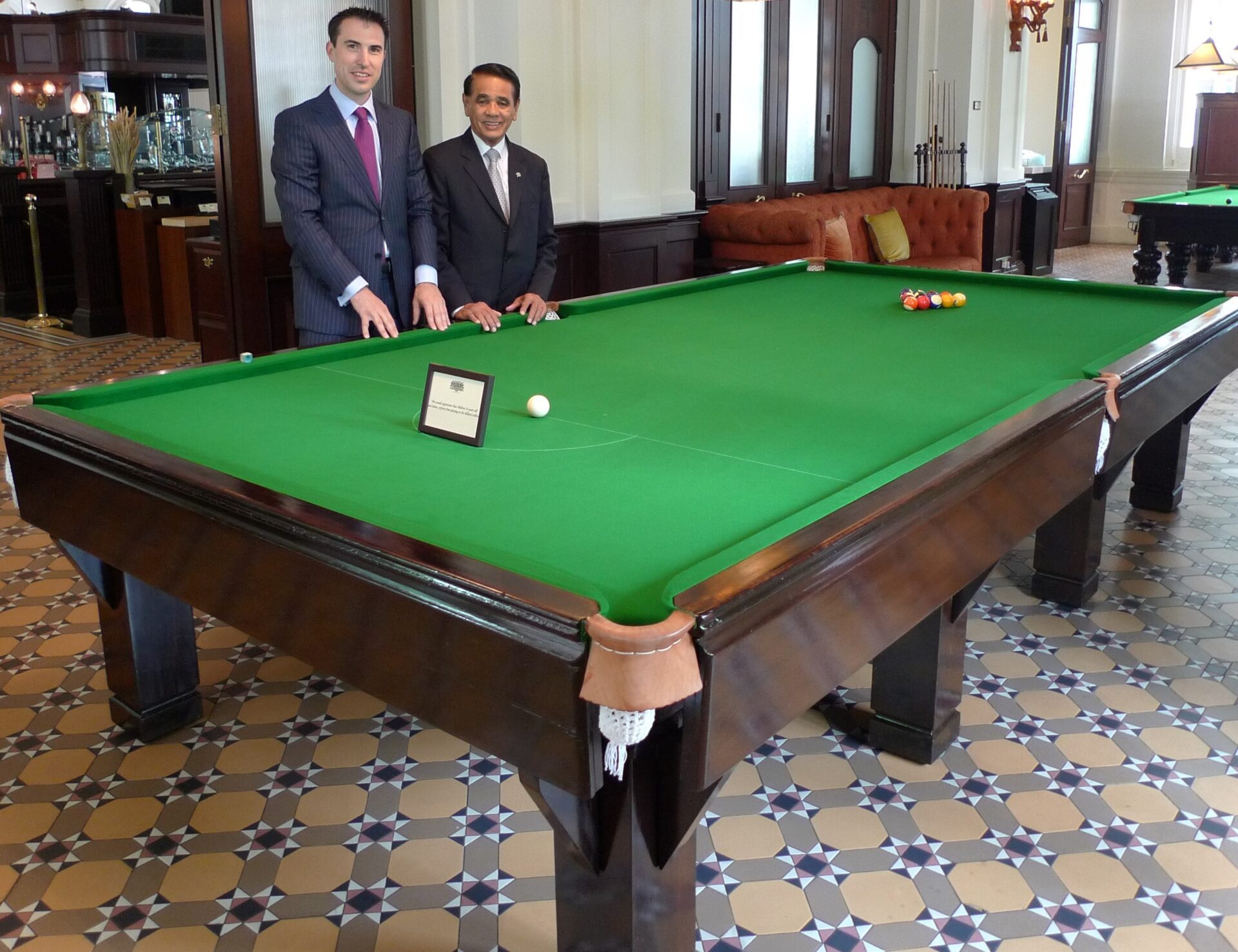 ANTIQUE ALCOCK CO NJ MODEL FULL SIZE BILLIARD TABLE NO 6763 Alcocks 