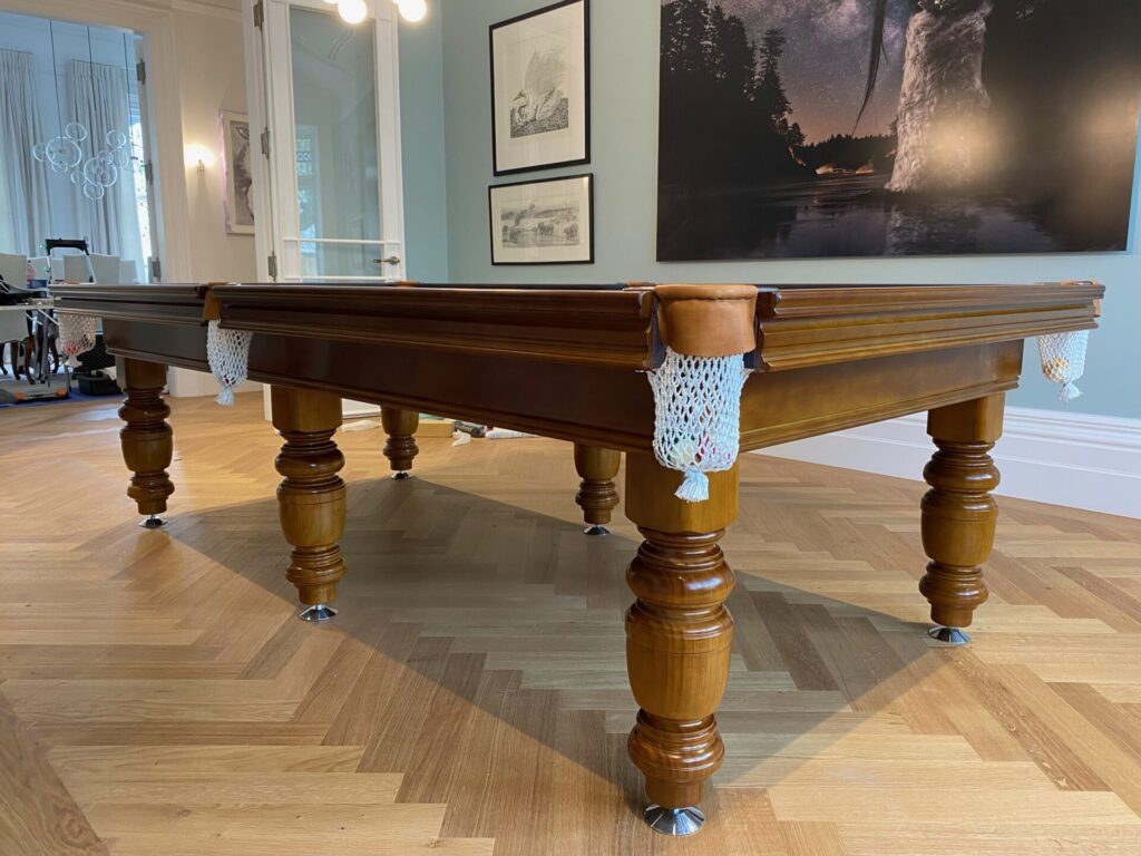 Premier Family Pool Table – light walnut timber finish